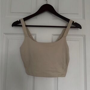 OFFLINE by Aerie Crop Tank Sports Bra in Beige/Taupe